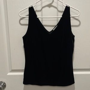 Black velvet v-neck velvet tank!